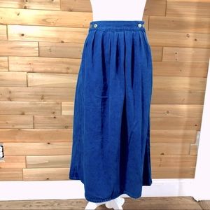 Vtg Calvin Klein cottage core denim full maxi skirt